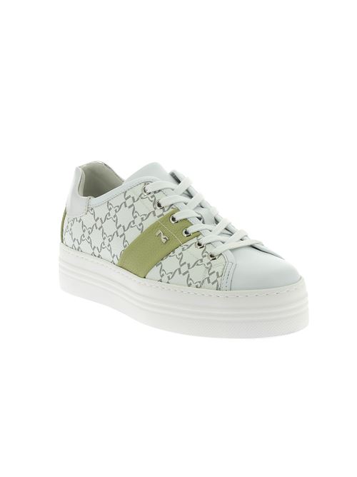 sneakers da donna in pelle ed ecopelle bianca NERO GIARDINI | E513026D707